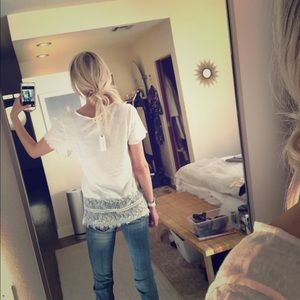 Anthropologie Deletta lace top NWT